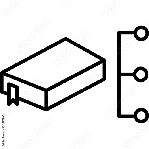 Book with connected nodes Icon