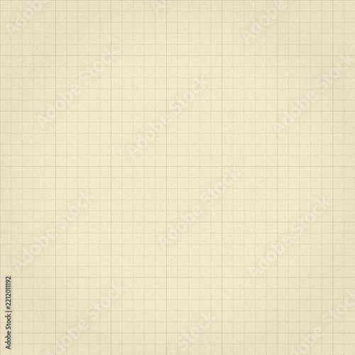 Vintage graph paper texture background seamless subtle grid lines on aged antique paper background photo
