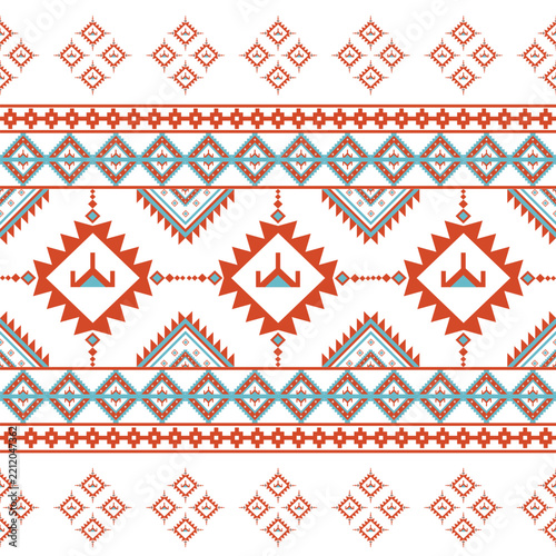fabric geomatic ethnic pattern design