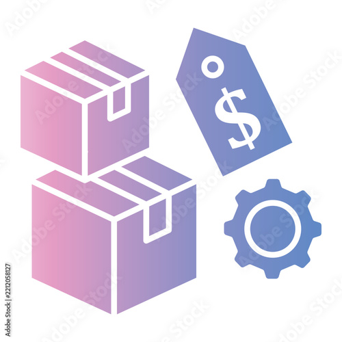 Plakat box Gradient icon