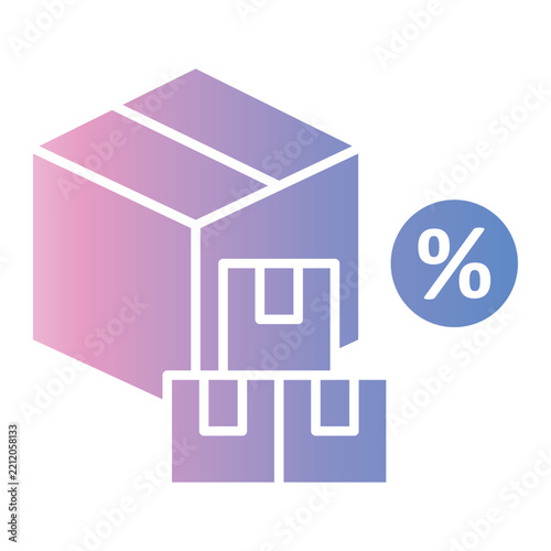 Plakat box Gradient icon