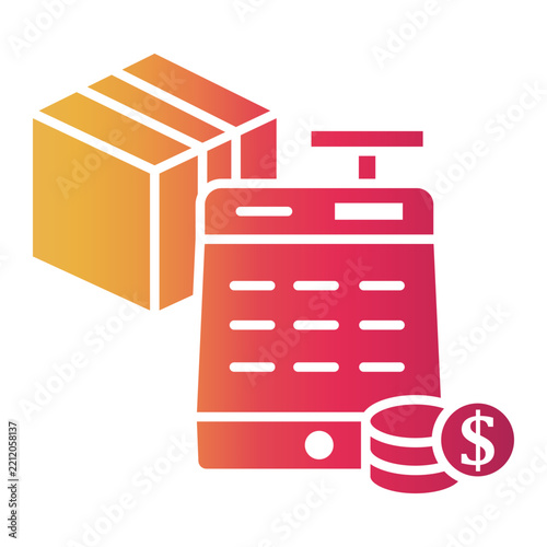 Plakat box Gradient icon