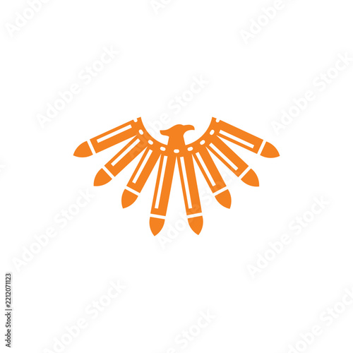 Bullet Eagle Logo Icon Vector Simple