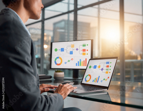 Robotic Process Automation in Modern Glass Office Commercial Photo