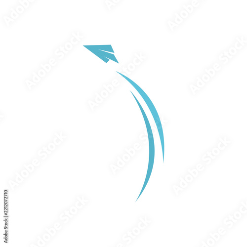 Minimalist Paper Airplane  Icon Logo
