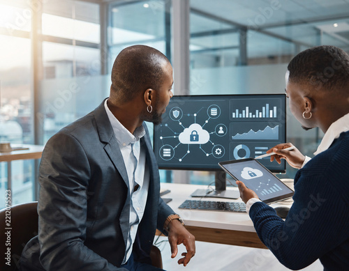 Cloud Security Operations in Modern Glass Office Commercial Photo