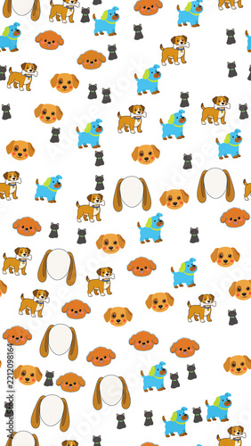 Playful Dogs and Cats Pattern