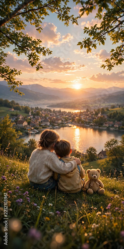 wallpaper of two young children