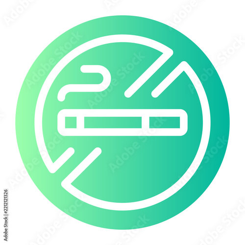 no smoking gradient icon