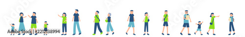 休日を過ごす人々のイラスト