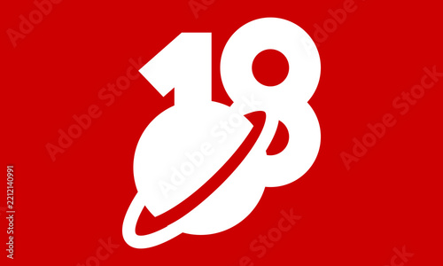 18 Number Space Red Fresh Modern Simple