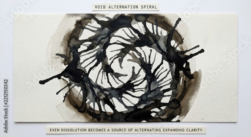 Abstract Black Ink Spiral 