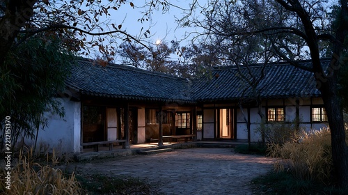 Modern House with Dark Facade and Dramatic Outdoor Lighting / ダークファサードとドラマチックな屋外照明のモダン住宅