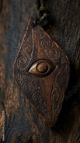 Cinematic Slow Camera Push In on a Static Vintage Wooden Planchette Pointer