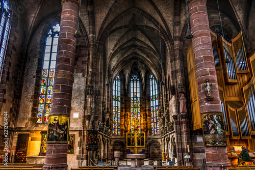 Basilica Ceiling Altar Stained Glass Organ Nuremberg Germany