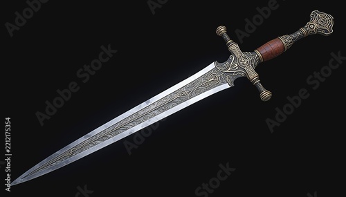 sword isolated on black