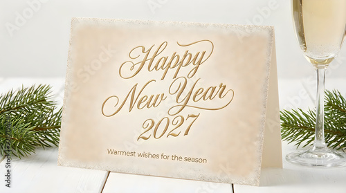 Happy new year 2027 elegant celebration banner