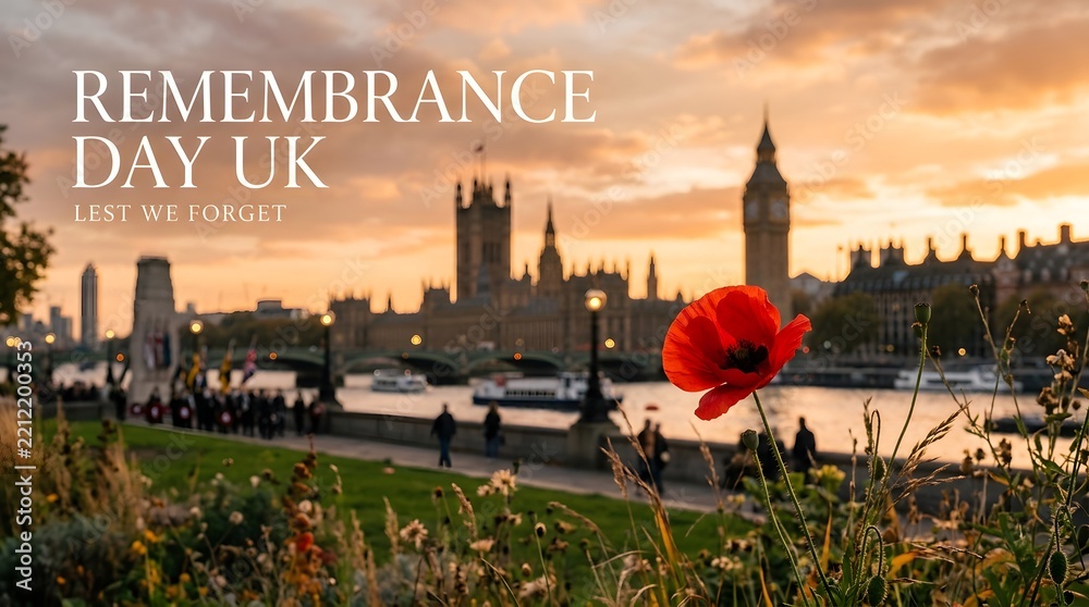 Obraz premium Honoring the fallen a remembrance day tribute in the united kingdom reflecting on sacrifice and peace for generations to come november 11th