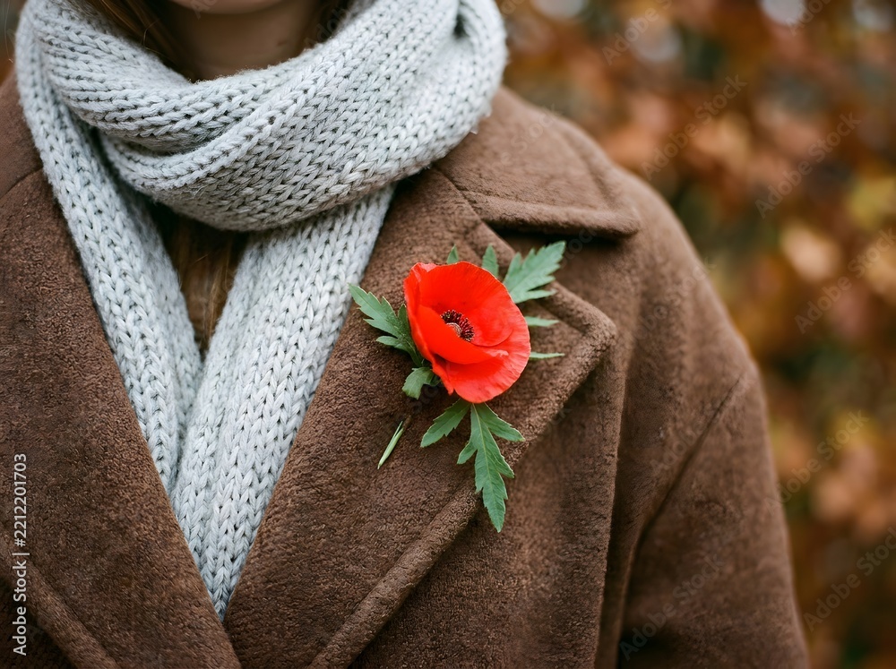 Obraz premium Honoring the fallen a remembrance day portrait in the uk symbolizing sacrifice gratitude and the enduring legacy of service and remembrance for