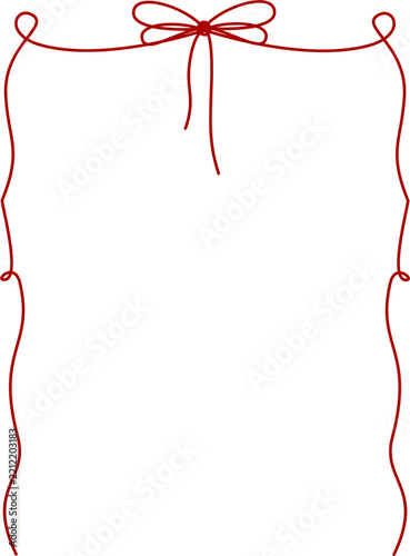 red ribbon frame