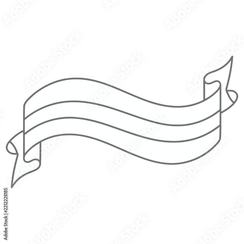 Simple Ribbon Banner Outline