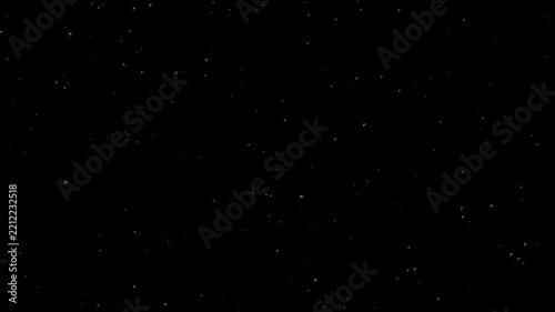 A deep black background with glowing stars scattered across the dark night sky for cosmic designs
