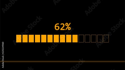 Progress Bar Loading Animation with Percentage Indicator.