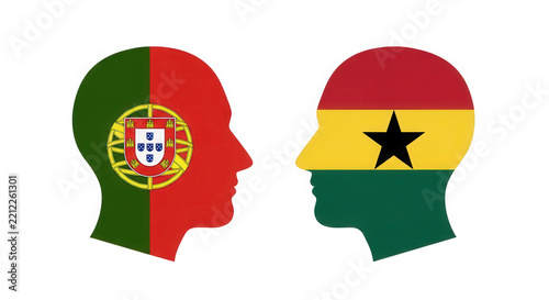 flag of south africa and portugal isolated on a transparent background