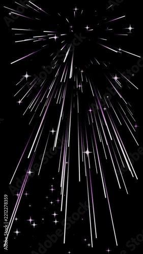 Silver Light Trails Radiating Through Deep Black Space
