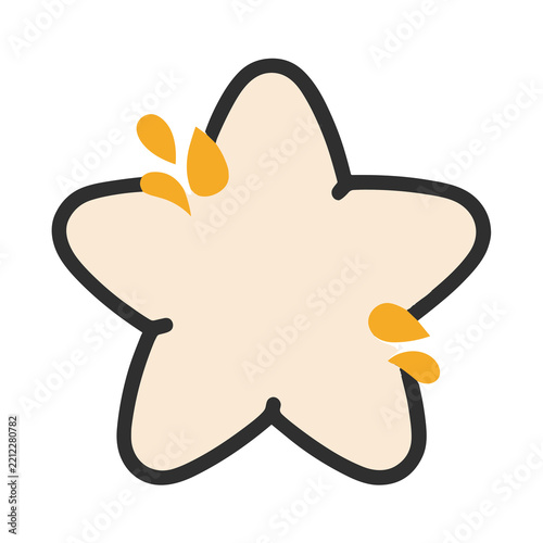 Star shape with orange drops