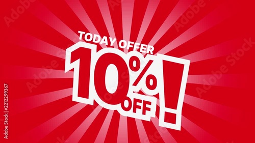 10% Off Today Offer Animated Banner for Daily Deals and Retail Promotion