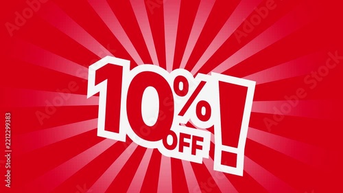 10% Off Animated Sale Banner for Retail Promotion and Shopping Discounts