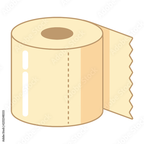 Paper roll with perforated edge and central hole for office use