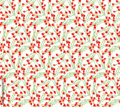 seamless floral pattern with wildfloewrs and leaves for fabric and wallpaper

