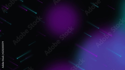 Futuristic abstract background with glowing arrows and blurred lights