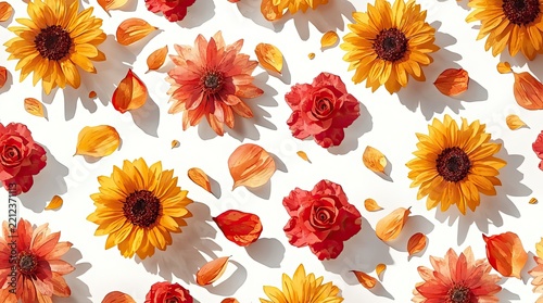 Watercolor Flowers Background