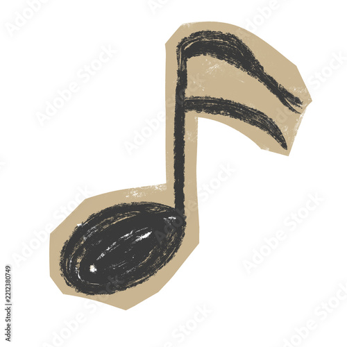 scrapbook flag note musical illustration