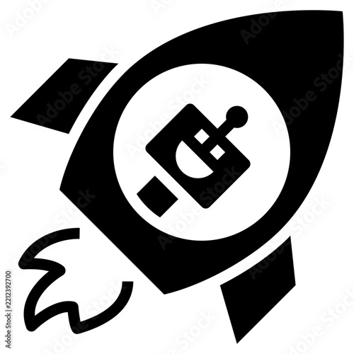 project launch glyph style icon