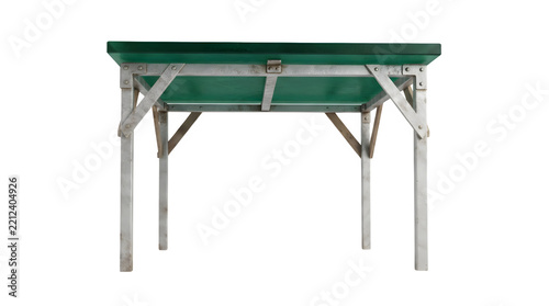 Modern outdoor picnic table with transparent background for commercial use.