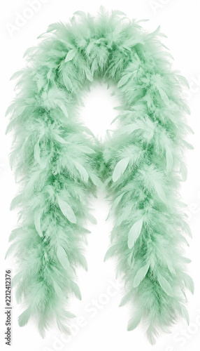Elegant Mint Green Feather Boa for Holiday Decor