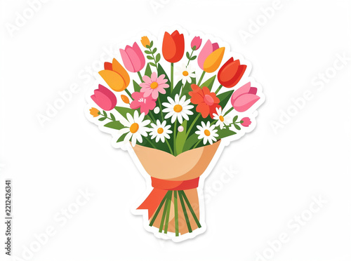 A vibrant bouquet of flowers