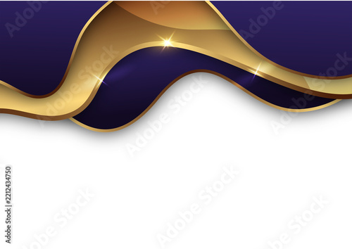luxury violet and gold wave for corporate certificate background design