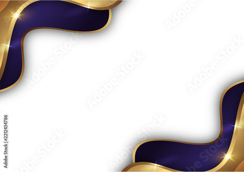 luxury deep purple and gold curve for corporate certificate background template