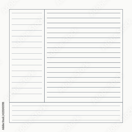 Lined notebook paper background texture with horizontal ruled lines and margin for writing, journaling, or planning