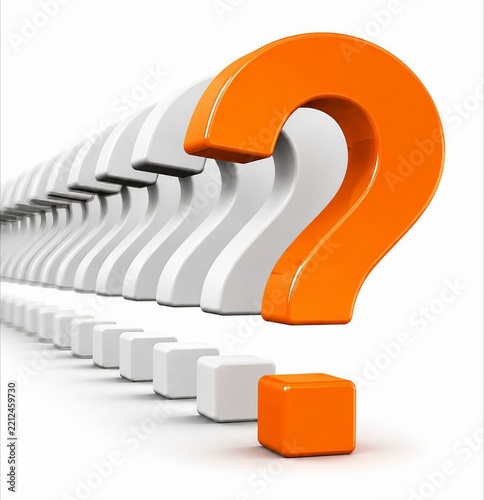 Orange question mark key on keyboard with spacebar