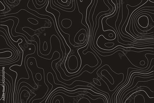 Topographic contour lines map background abstract geographic pattern