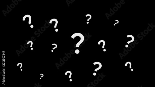 Pop up animated video of the question symbol with a green screen background