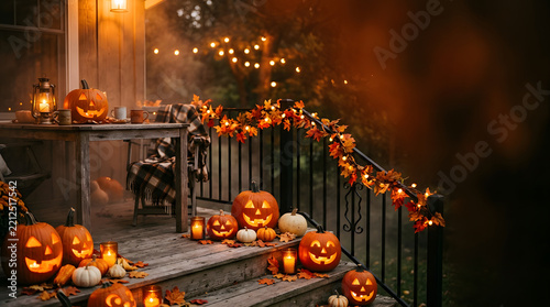 halloween pumpkin in the night