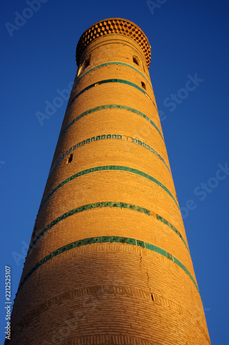 minaret de la mosquée Juma, Itchan Kala à Khiva, Ouzbékistan