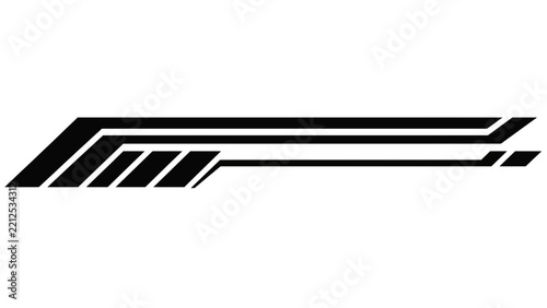 Futuristic Speed Stripes Icon Tech Racing Lines Abstract Element